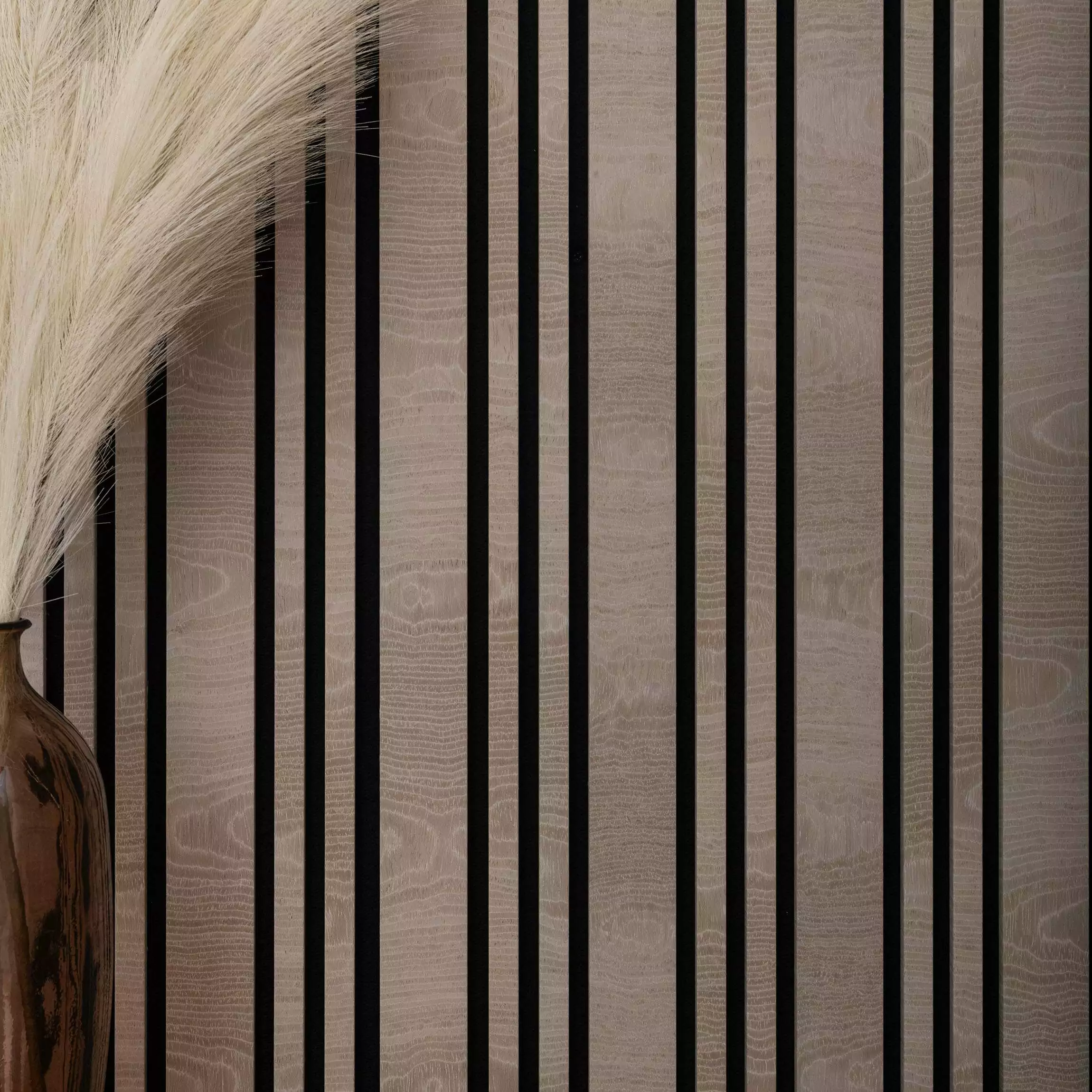 Trepanel Design® Multi-Width Beige Beech on Black Felt Acoustic