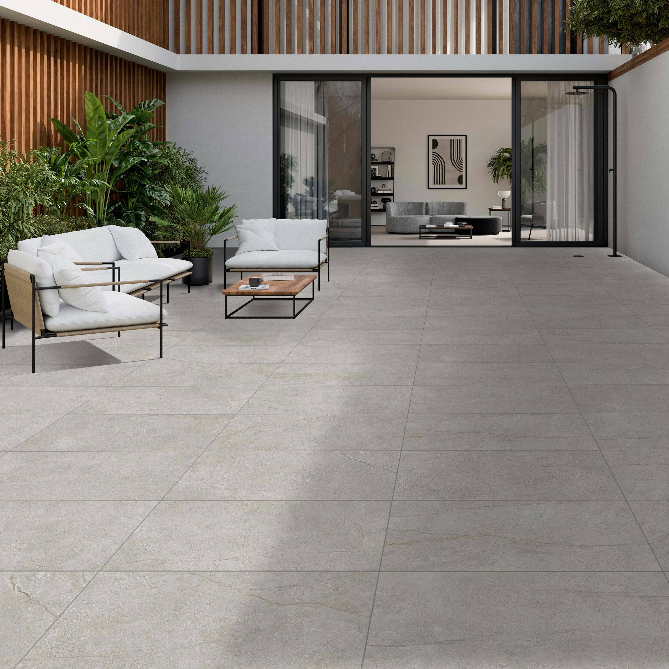 Ambleside Grey Outdoor Porcelain Paving Slab | Walls and Floors